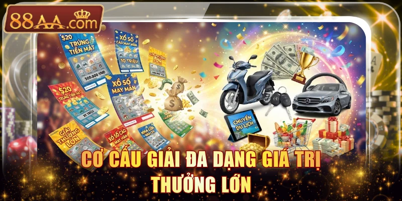 Cơ cấu giải đa dạng giá trị thưởng lớn